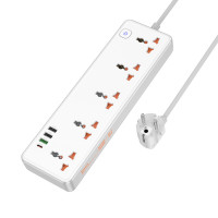 Мережевий подовжувач HOCO  AC14A Rico 5-position socket(PD30W/1C3A) White (Цвет 7068) - фото № 2