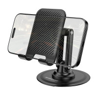 Тримач для телефона BOROFONE BH128 Admirado dual-axis rotating desktop stand Black (Цвет 7073) - фото № 6