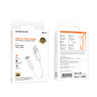 Перехідник BOROFONE BV22 Lemon external sound card USB-A to 3.5 White (Колір 7068) - фото № 2