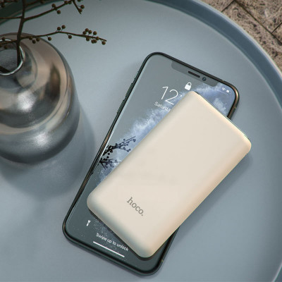 Зовнішній акумулятор HOCO Q1A Kraft fully compatible power bank(20000mAh) White - зображення 6