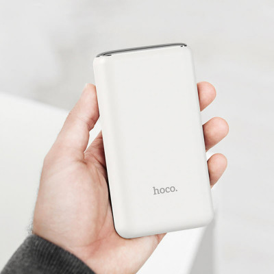 Зовнішній акумулятор HOCO Q1A Kraft fully compatible power bank(20000mAh) White - зображення 4