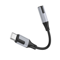 Перехідник BOROFONE BV19 Creator digital audio converter Type-C to 3.5mm Black (Колір Черный) - фото № 5