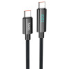 Кабель HOCO U125 Benefit 100W charging data cable with display Type-C to Type-C Black k57162 - № 1 Кабель HOCO U125 Benefit 100W charging data cable with display Type-C to Type-C Black (Black) Hoco - № 1