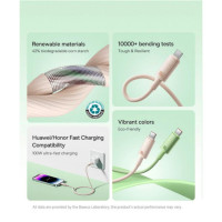 Кабель Baseus Habitat Series Fast Charging Cable USB to Type-C 100W 2m Natural Green (Колір Natural Green) - фото № 6