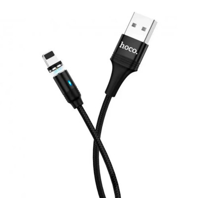 Кабель HOCO U76 Fresh magnetic charging cable for iP Black (6931474716705) - зображення 1