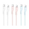 Кабель HOCO X97 Crystal color PD silicone charging data cable iP white (6931474799753) - зображення 4
