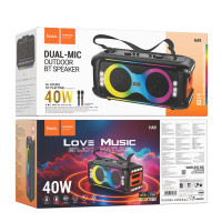 Портативна колонка HOCO HA9 Kayman dual-mic outdoor BT speaker Black (Цвет 7073) - фото № 2