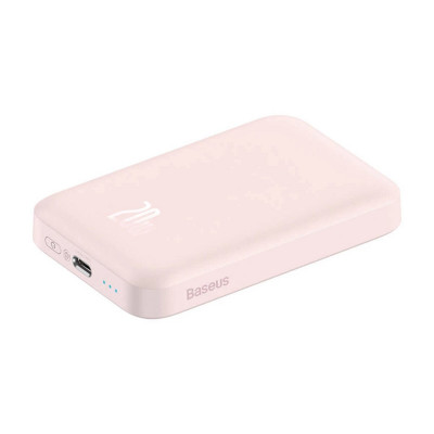 Зовнішній акумулятор Baseus Magnetic Wireless Charging Power bank 6000mAh 20W With Cable Pink - зображення 5