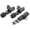 Бездротова мікрофонна система BOROFONE BFK12 Trophy lavalier wireless digital microphone(iP/Type-C) Black (7073)- № 3