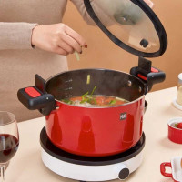 Кастрюля-cкороварка Xiaomi HuoHou Stainless Steel Enamel Micro Pressure Cooker (Red) (Колір Red) - фото № 4