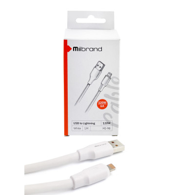 Кабель Mibrand MI-98 PVC Tube Cable USB for Lightning 120Вт 1м Белый (MIDC/98LW) - изображение 4