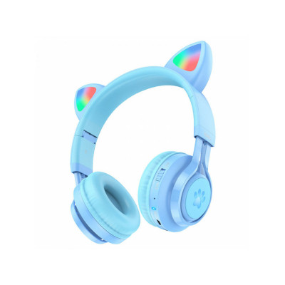 Навушники HOCO W39 Cat ear kids BT headphones Blue (6931474779250) - зображення 1