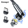 Кабель Essager Universal 540 Ratate 3A Magnetic USB Charging Cable Lightning 1m grey (EXCCXL-WX0G) (Серыйм)- № 2