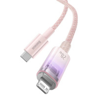 Кабель Baseus Explorer Series Fast Charging Cable with Smart Temperature Control Type-C to iP 20W 1m Pink (Колір Розовый) - фото № 6