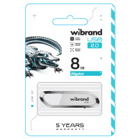 Флеш-накопичувач Wibrand USB 2.0 Aligator 8Gb White (Цвет Белый) - фото № 2