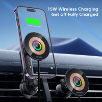 Автотримач для телефона з БЗП Essager Arpege 15W Magnetic Wirless Car Charger with Phone Holder Function (Standard Version)  Black (Колір Черный), Атикул k44946 |  купить на VILKI.NET - фото № 1