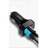 АЗП Usams Travel Car Charger Kit King Tu Series (IP-кабель U35, 1 м + автомобильное зарядное устройство C13 с двумя USB-портами), черный (NTU35LC13TZ) - изображение 2