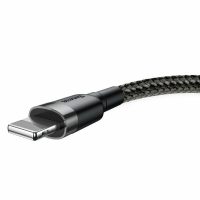 Кабель Baseus Cafule Cable USB For Lightning 2.4A 1m Gray+Black (CALKLF-BG1) - зображення 5