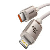 Кабель Baseus Crystal Shine Series Fast Charging Data Cable Type-C to iP 20W 1.2m Pink (7089)- № 7
