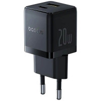 Мережевий зарядний пристрій Baseus Palm Fast Charger C+U 20W EU Cluster Black (Цвет Black) - фото № 3