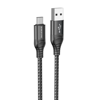 Кабель BOROFONE BX56 Delightful charging data cable for Type-C Black - зображення 1