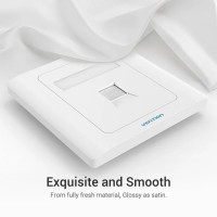Мережева розетка Vention 1 Port keystone Jack Wall Plate White 86 Type (IFAW0)  - фото № 5