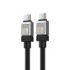 Кабель Baseus CoolPlay Series Fast Charging Cable Type-C to Type-C 100W 1m Black (Black)- № 5