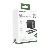 Мережевий зарядний пристрій ACEFAST A17 65W GaN multi-function HUB charger set Black (Колір 7073) - фото № 2