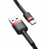 Кабель Baseus Cafule Cable USB For Type-C 3A 2m Red+Black (Black-Red)- № 2