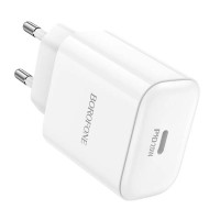 Мережевий зарядний пристрій BOROFONE BA81A single port PD20W charger(EU) White (Цвет Белый) - фото № 5