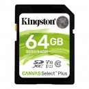 Карта пам'яті SDXC (UHS-1 U1) Kingston Canvas Select Plus 64Gb class 10 V10 (R-100MB/s)