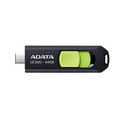 Flash Adata USB 3.2 Gen1 UC300 Type-C 64Gb Black/Green - зображення 1