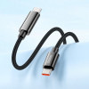 Кабель HOCO U125 Benefit 100W charging data cable with display Type-C to Type-C Black (Black)- № 5