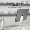 Тримач для телефона Height Adjustable Desktop Cell Phone Stand White Aluminum Alloy Type (KCQW0) (White)- № 3