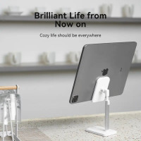 Тримач для телефона Height Adjustable Desktop Cell Phone Stand White Aluminum Alloy Type (KCQW0) (Колір White) - фото № 3