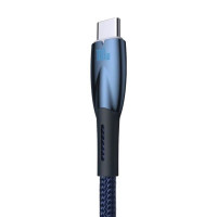 Кабель Baseus Glimmer Series Fast Charging Data Cable USB to Type-C 100W 1m Blue (Цвет Синий) - фото № 4