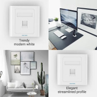 Мережева розетка Vention 1 Port keystone Jack Wall Plate White 86 Type (IFAW0)  - фото № 4