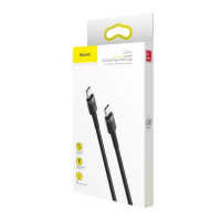Кабель Baseus Cafule PD2.0 60W flash charging USB Type-C-Type-C (20V 3A)1M Grey+Black (Колір Черный) - фото № 6