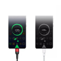 Кабель ESSAGER Fast Charging 5A USB-A to Type C 0.3m red (Колір 7070) - фото № 2