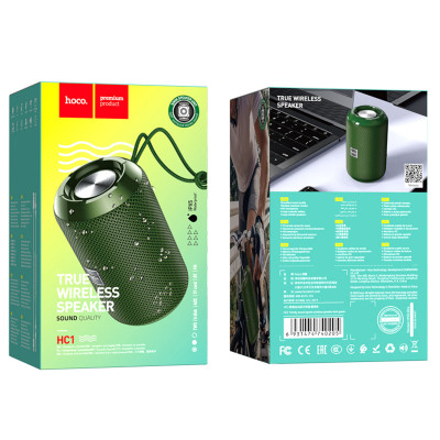 Портативна колонка HOCO HC1 Trendy sound sports wireless speaker Dark Green - зображення 2