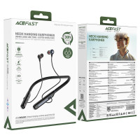 Бездротові навушники ACEFAST N5 neck hanging wireless earphones Black (Цвет Black) - фото № 2