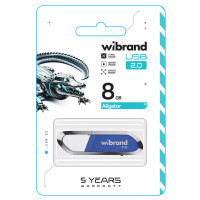 Флеш-накопичувач Wibrand USB 2.0 Aligator 8Gb Blue (Колір Голубой) - фото № 2