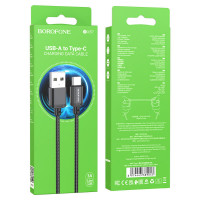 Кабель BOROFONE BX87 Sharp charging data cable for Type-C Black (Колір 7073) - фото № 4