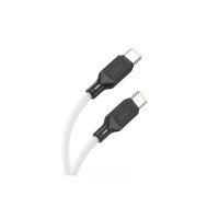 Кабель HOCO X90 Cool 60W silicone charging data cable for Type-C to Type-C White (Цвет Білий) - фото № 3