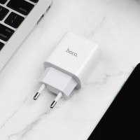 Мережевий зарядний пристрій HOCO C76A Plus Speed source PD20W charger White (Цвет 7068) - фото № 5