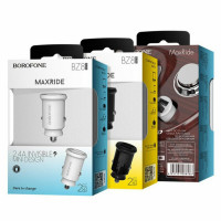 Автомобільний зарядний пристрій BOROFONE BZ8 MaxRide Dual Port Car Charger White (Цвет Белый) - фото № 4