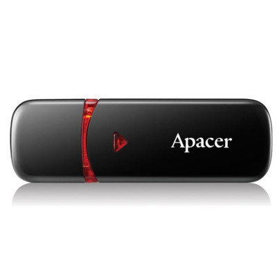 Flash Apacer USB 2.0 AH333 64Gb black (AP64GAH333B-1) - зображення 1