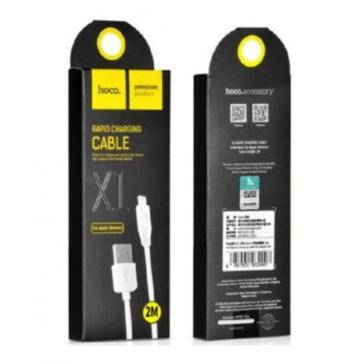 Кабель HOCO X1 USB to iP 2.4A, 2м, PVC, роз'єми PVC, Білий (6957531032014) - зображення 3