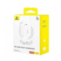 Мережевий зарядний пристрій Baseus Cube Fast Charger C+U 30W EU Moon White (Цвет Moon White) - фото № 7