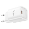 Мережевий зарядний пристрій HOCO C148A Charm single port PD30W charger (EU) White (Білий)- № 5